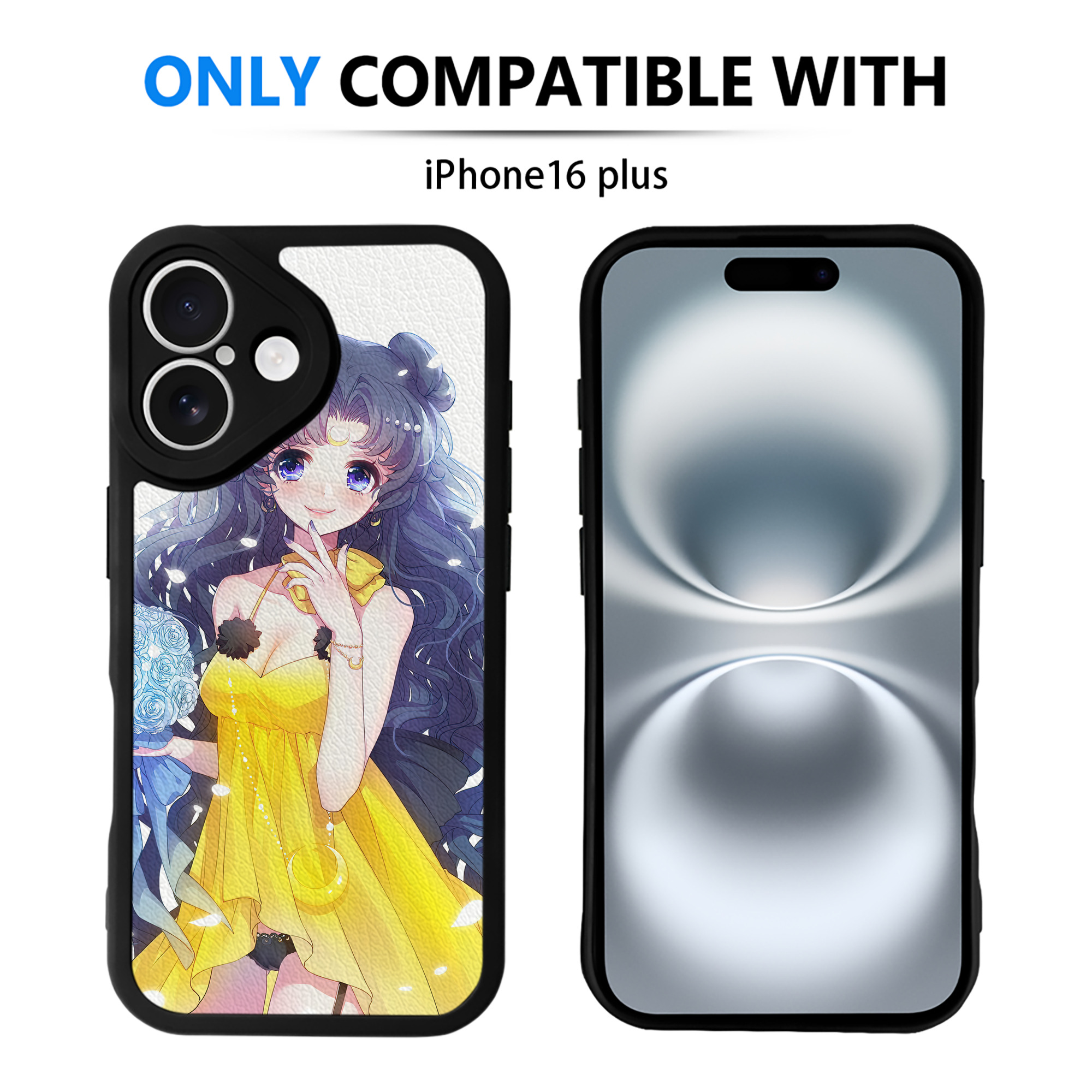 （画像用） 美少女戦士セーラームーン Sailor Moon 【iPhone 16シリーズ対応】シリコンスマホケース（レザー調） 材質：シリコン